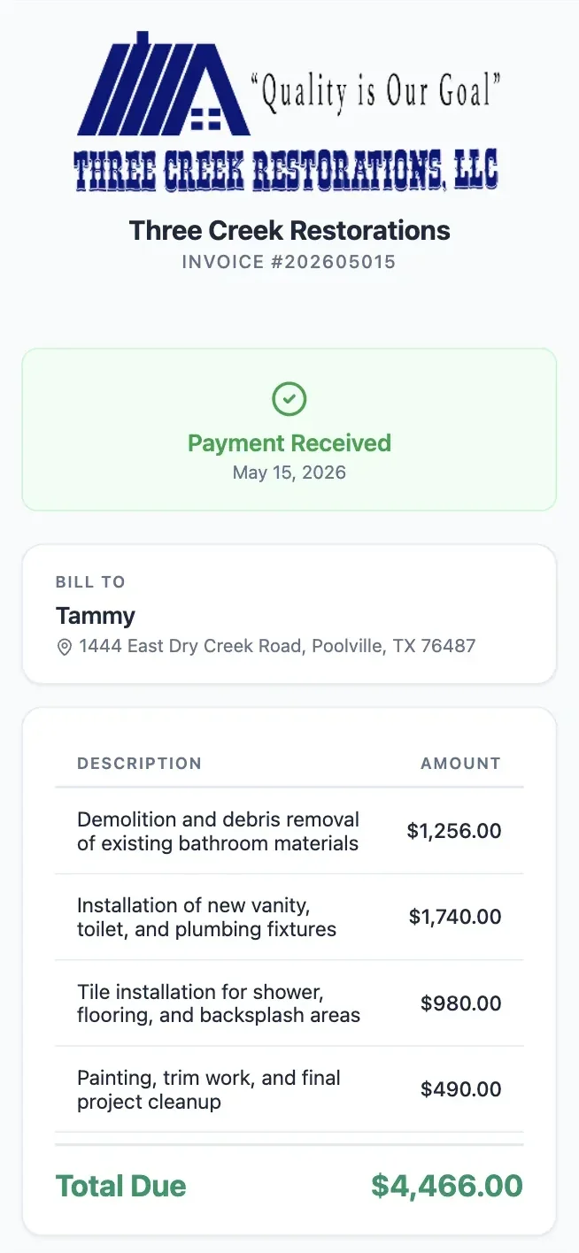 Paid electrical invoice in the customer portal, the moment that triggers a Google review request