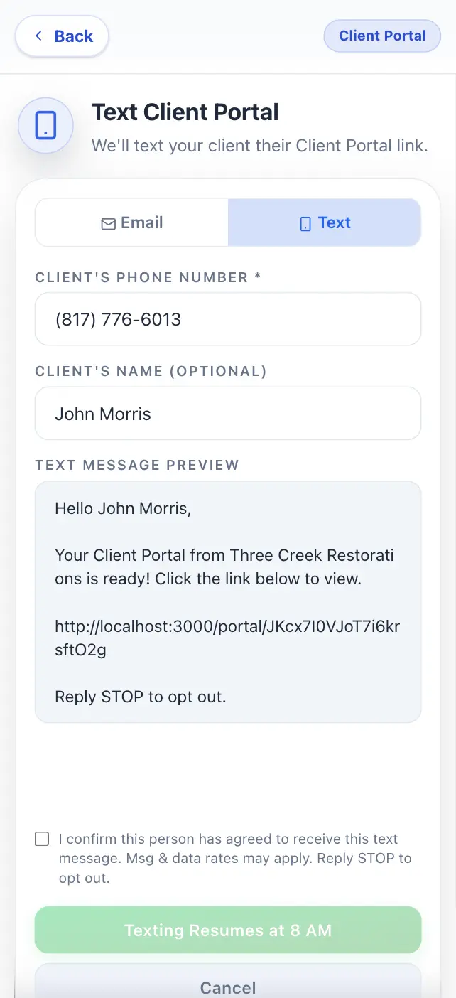 Professionally branded handyman quote PDF with logo and itemized repairs